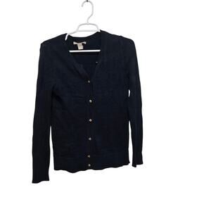 Banana Republic Factory Navy Button Front Cardigan Sweater Size Small